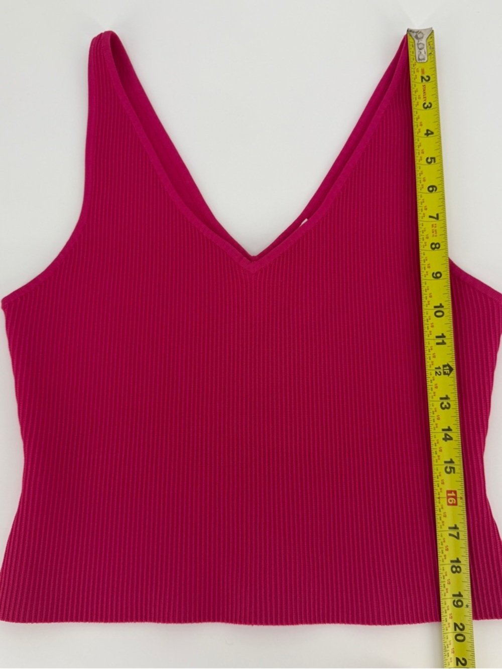 Babaton Magenta Sculpt Ribbed Knit Tank XL Y2K Minimalist Aritzia Eros Pink - Picture 3 of 10